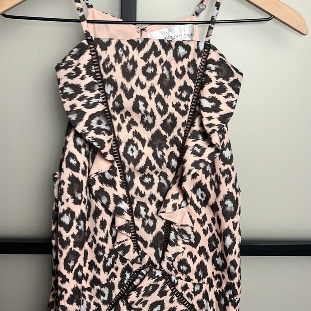 Adelyn Rae Cheetah Ruffle Dress Size Small - Picture 5 of 7